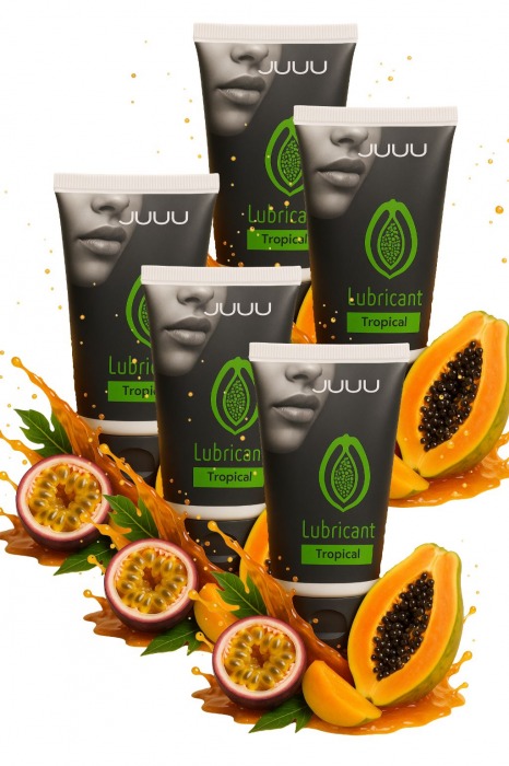 Набор из 5 съедобных лубрикантов JUJU со вкусом тропических фруктов - JuJu - купить с доставкой в Березниках