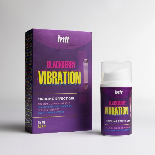 Стимулирующий гель с эффектом вибрации Blackberry Vibration - 15 мл. - INTT - купить с доставкой в Березниках