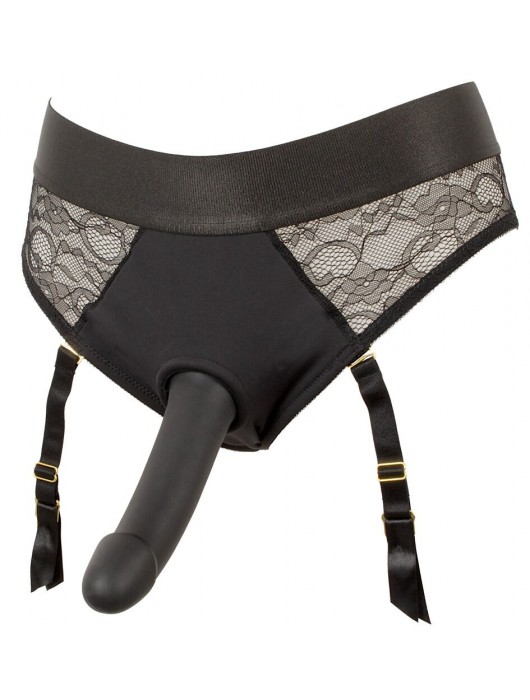 Черный женский страпон Strap-on Set: трусики и насадка - Orion - купить с доставкой в Березниках