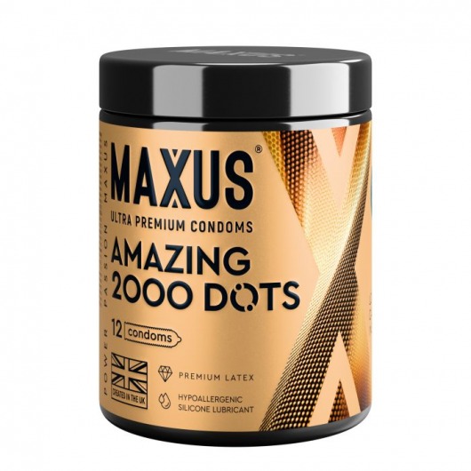 Точечные презервативы MAXUS 2000 Amazing Dots с железным кейсом - 12 шт. - Maxus - купить с доставкой в Березниках