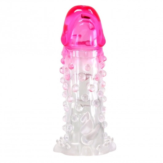 Прозрачно-розовая насадка на пенис Wilford - 13,5 см. - Baile - в Березниках купить с доставкой