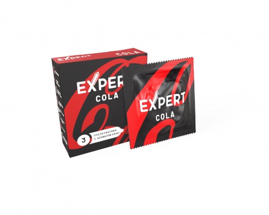 Презервативы с ароматом колы Expert Cola - 3 шт. - Expert - купить с доставкой в Березниках