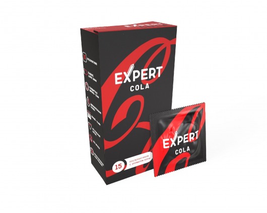Презервативы с ароматом колы Expert Cola - 15 шт. - Expert - купить с доставкой в Березниках