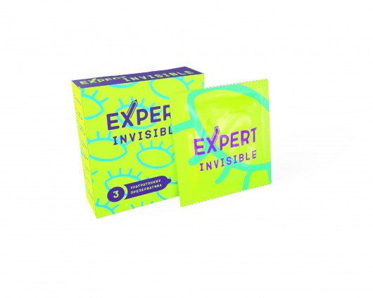 Ультратонкие презервативы Expert Invisible - 3 шт. - Expert - купить с доставкой в Березниках