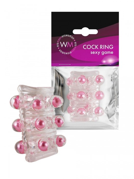 Прозрачная сквозная насадка на пенис с цветными шариками - Erowoman-Eroman - в Березниках купить с доставкой