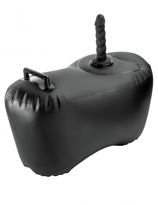 Черное надувное кресло с платформой для фиксации дилдо Body Dock Inflatable Love Seat - Pipedream - купить с доставкой в Березниках