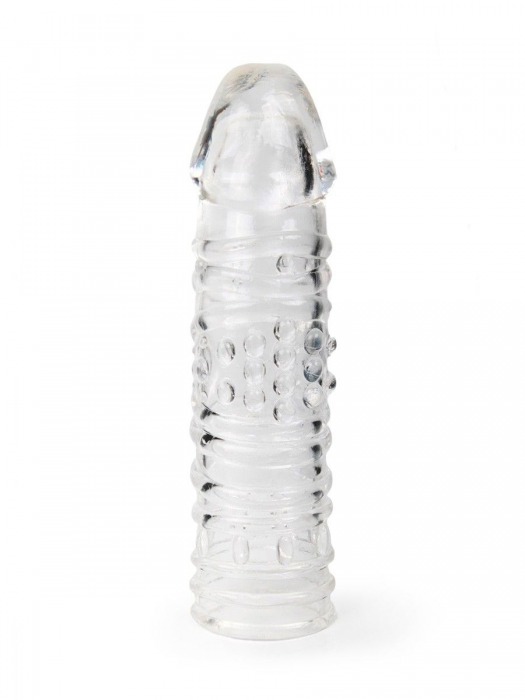 Прозрачная закрытая насадка на пенис - 17 см. - Sex Expert - в Березниках купить с доставкой