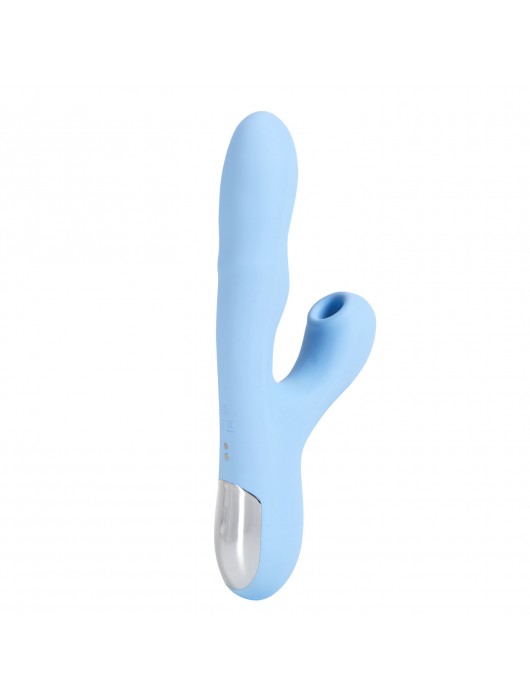 Голубой вибратор с ротацией и вакуумной стимуляцией BeYourLover Rosubi - BeYourLover