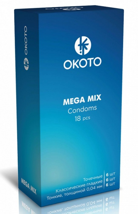 Презервативы OKOTO Mega Mix - 18 шт. - Sitabella - купить с доставкой в Березниках