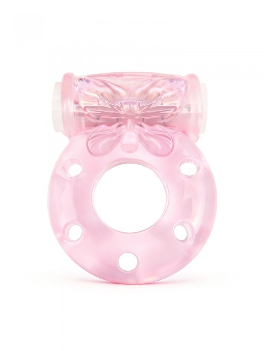 Розовое эрекционное виброкольцо с бабочкой - 1137 - в Березниках купить с доставкой