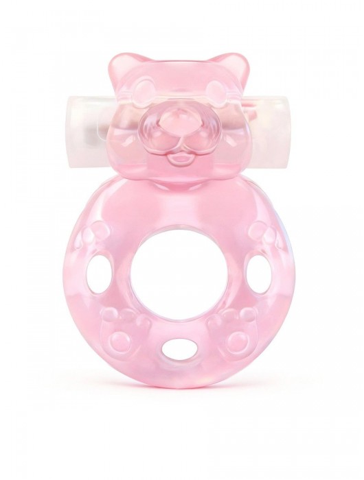 Розовое эрекционное виброкольцо в форме мишки - 1137 - в Березниках купить с доставкой