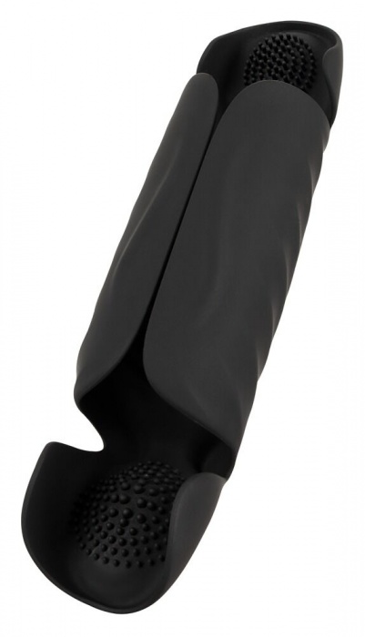 Черный вибромастурбатор с трехточечной стимуляцией Penis Trainer with 3 Point Stimulation - Orion - в Березниках купить с доставкой