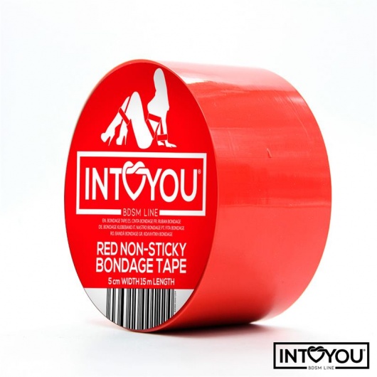 Красный скотч для фиксации Non-Sticky Bondage Tape - 15 м. - Intoyou - купить с доставкой в Березниках