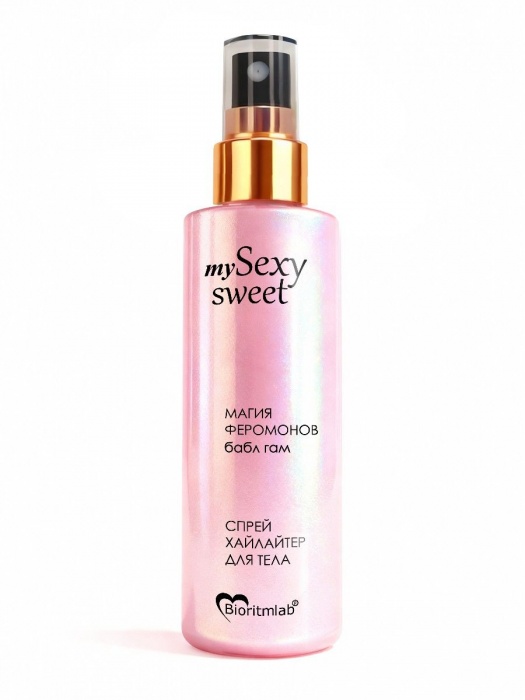 Спрей хайлайтер для тела Sexy Sweet с ароматом бабл-гам, шиммером и феромонами - 200 мл. -  - Магазин феромонов в Березниках