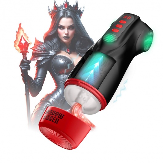 Интерактивный мастурбатор Raven с вакуумом, вибрацией и подсветкой - Shots Media BV - в Березниках купить с доставкой