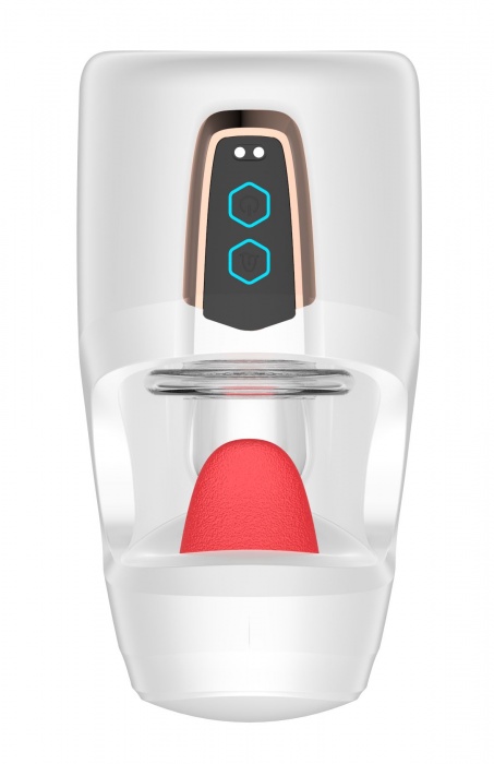 Белый мастурбатор с язычком и возвратно-поступательными движениями - Secwell - в Березниках купить с доставкой