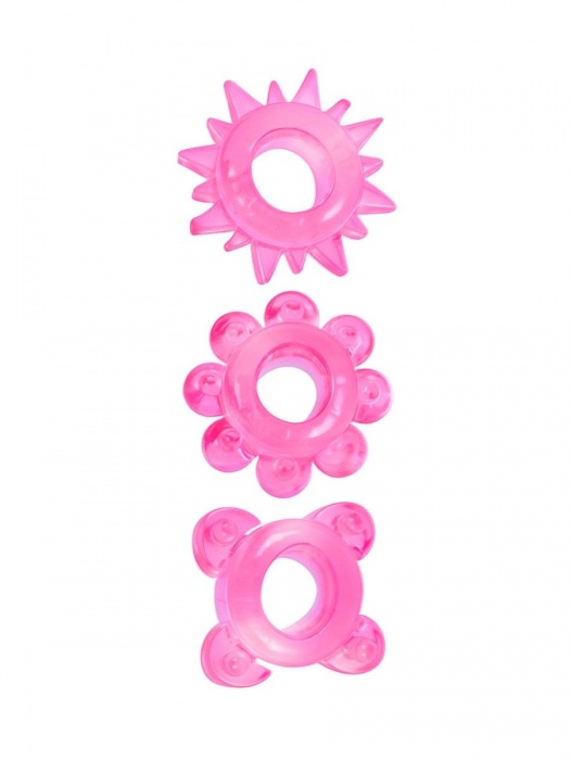 Комплект из 3 розовых эрекционных колец - Erowoman-Eroman - в Березниках купить с доставкой