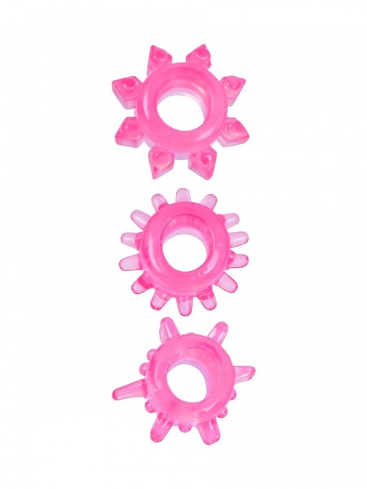 Комплект из трех розовых эрекционных колец - Erowoman-Eroman - в Березниках купить с доставкой