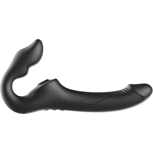 Черный безремневой страпон с 3 моторами - Ibiza - купить с доставкой в Березниках