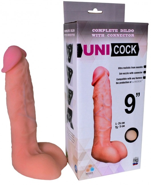 Фаллическая насадка Харнесс UNICOCK 9  - 24 см. - LOVETOY (А-Полимер) - купить с доставкой в Березниках