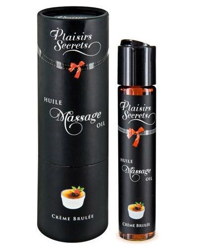 Массажное масло с ароматом крем брюле Huile de Massage Gourmande Creme Brulée - 59 мл. - Plaisir Secret - купить с доставкой в Березниках