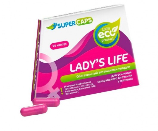 Возбуждающие капсулы Ladys Life - 14 капсул (0,35 гр.) - SuperCaps - купить с доставкой в Березниках