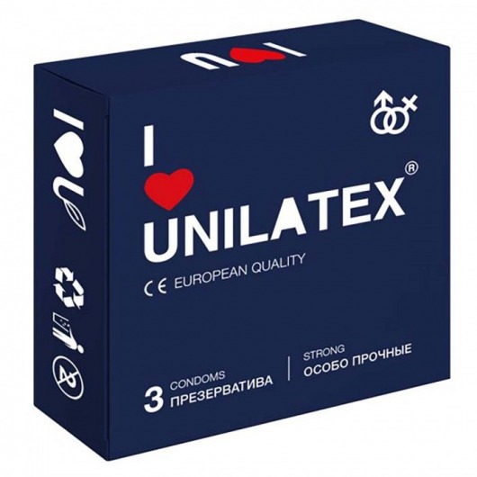 Ультрапрочные презервативы Unilatex Extra Strong - 3 шт. - Unilatex - купить с доставкой в Березниках