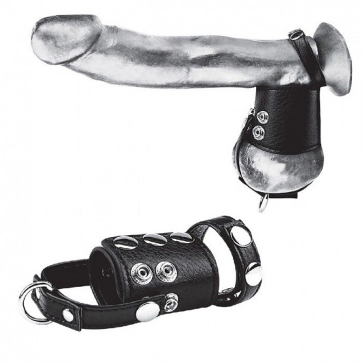 Кольцо на член и мошонку Cock Ring With 2  Ball Stretcher And Optional Weight Ring - BlueLine - в Березниках купить с доставкой