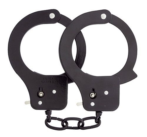 Чёрные наручники из листового металла BONDX METAL CUFFS BLACK - Dream Toys - купить с доставкой в Березниках