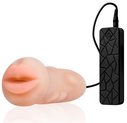 Мастурбатор-ротик с вибрацией REALSTUFF VIBRATING MASTURBATOR MOUTH - Dream Toys - в Березниках купить с доставкой