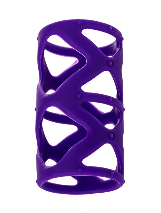 Фиолетовая насадка-сетка на пенис - 7,5 см. - A-toys - в Березниках купить с доставкой