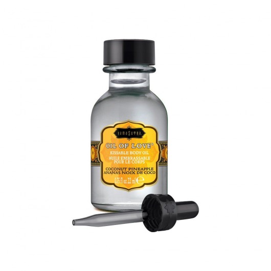 Масло для ласк с ароматом кокоса и ананаса Oil of Love Coconut Pineapple - 22 мл. - Kama Sutra - купить с доставкой в Березниках