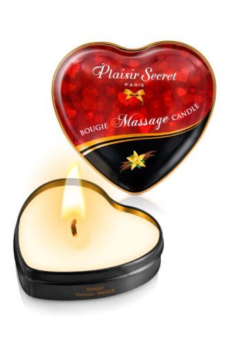 Массажная свеча с ароматом ванили Bougie Massage Candle - 35 мл. - Plaisir Secret - купить с доставкой в Березниках