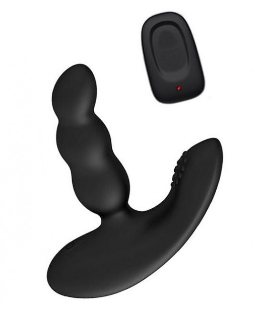 Черный силиконовый стимулятор простаты Levett Nitoc с пультом ДУ - Levett - в Березниках купить с доставкой