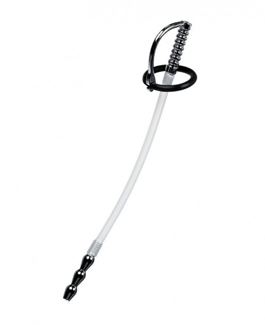 Силиконовый уретральный плаг со сменными фиксирующими кольцами Metal - ToyFa - купить с доставкой в Березниках