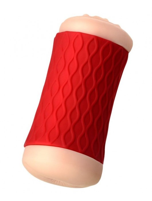 Двухсторонний мастурбатор JOS  NADIN в красном цилиндре - JOS - в Березниках купить с доставкой