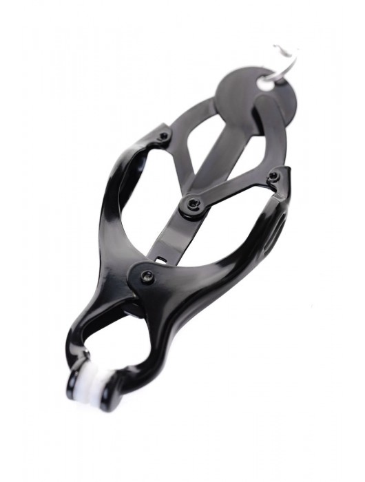 Черно-серебристые зажимы для сосков с кольцом для пениса TOYFA Metal - ToyFa - купить с доставкой в Березниках