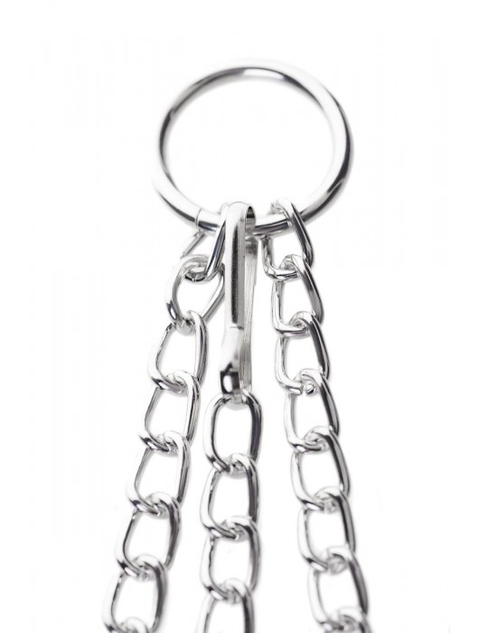 Черно-серебристые зажимы для сосков с кольцом для пениса TOYFA Metal - ToyFa - купить с доставкой в Березниках