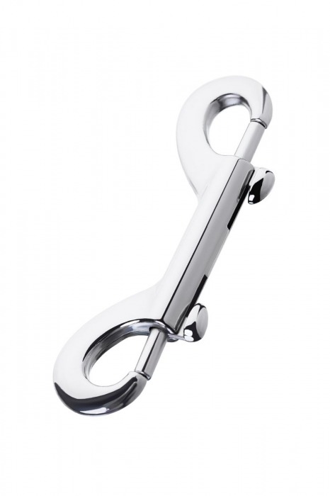 Серебристый двухсторонний карабин TOYFA Metal - ToyFa - купить с доставкой в Березниках