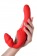 Красный безремневой страпон с вибрацией - ToyFa - купить с доставкой в Березниках