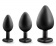 Набор черных анальных пробок с красным кристаллом-сердечком Bling Plugs Training Kit - Blush Novelties - купить с доставкой в Березниках