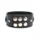Черный кожаный ошейник с короткими шипами - БДСМ Арсенал - купить с доставкой в Березниках